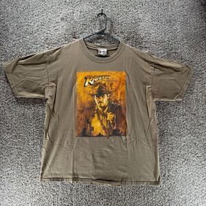 Vintage Indiana Jones Shirt Mens XXL 2XL Raiders Of The Lost Ark Disney 2001 Y2K